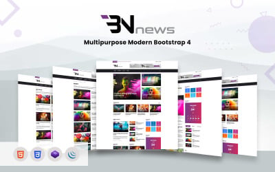 Bn新闻-杂志和博客的Bootstrap网站模型