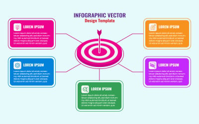 Conception d&amp;#39;infographie d&amp;#39;entreprise avec 5 concepts