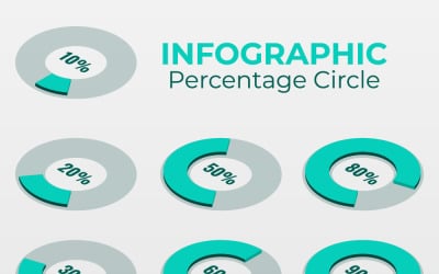 Yüzde İzometrik Infographics 3D Tasarım