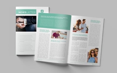 Newsletter mensuelle Modèle de magazine marketing Modèle de newsletter d&amp;#39;entreprise