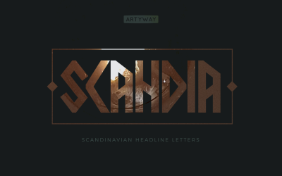 Scandia标志的标题和字体