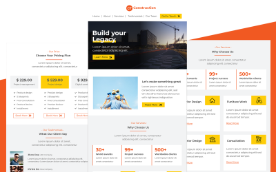 Constructie - Multifunctionele constructie &amp;amp; architecten Studio Email Template Responsive