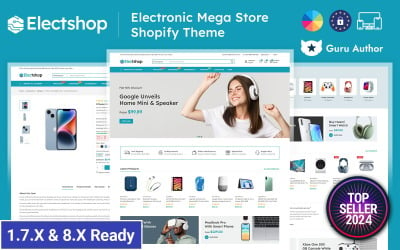 Electshop - Elektronik och digital butik Prestashop Responsive Theme