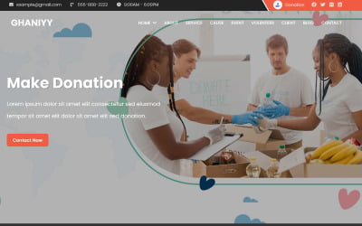 Ghaniyy - Charity &amp;amp; 捐赠一页HTML登陆页模板