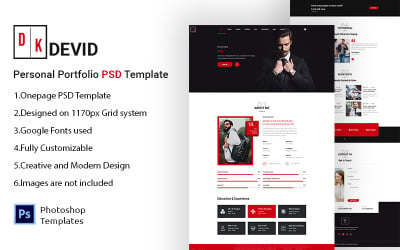 Devid – Personal Portfolio PSD Template