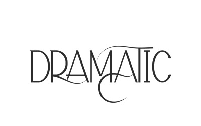 Dramatische moderne stilvolle Schriftart