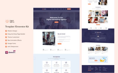 Digital Agency - Marketing Services Ready to Use Elementor Kit