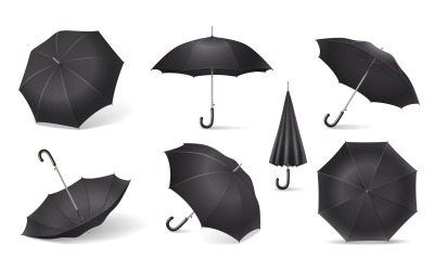 Reális esernyő 13 vektoros illusztráció koncepció