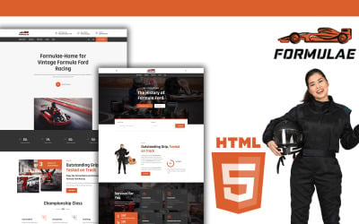 公式车和赛车HTML5网站模板