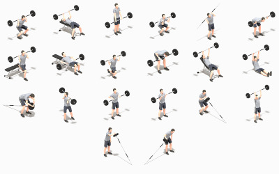 Barbells Worksout Animation Bundle