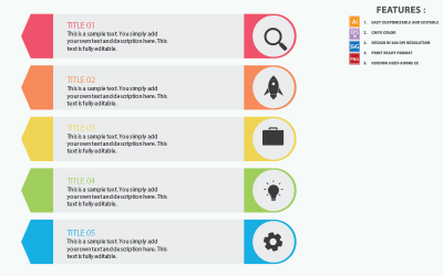 Zakelijk idee infographic sjabloon