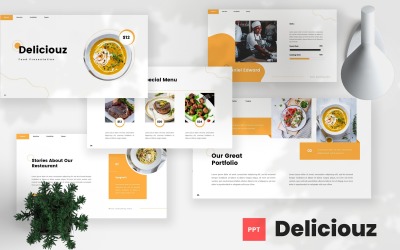 Deliciouz - Food PowerPoint sablon