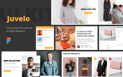 Juvelo UI Kit - Online 时尚 Store Figma and Photoshop