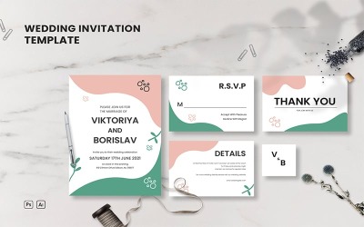 Wedding Set 10 - Invitation Template