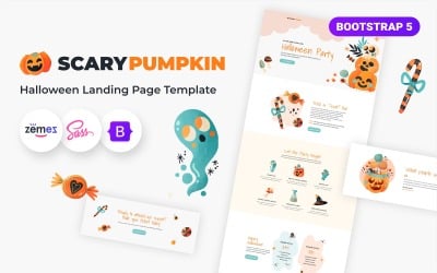 Gruselkürbis - Halloween Landing Page Vorlage