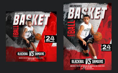 Modèle de Flyer de basket-ball