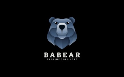 Bären-Farbverlauf-Logo-Vorlage