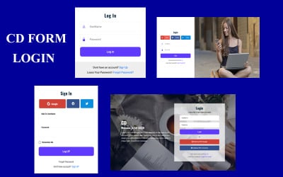 CDFORM- Login &amp;amp; 注册表单HTML5模板专业页面