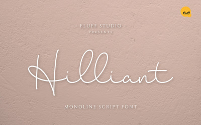 Hilliant - Monoline Script Font