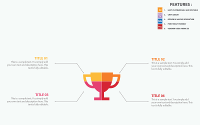 Modèle d&amp;#39;infographie de trophée