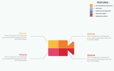 Plantilla de infografía de vídeo