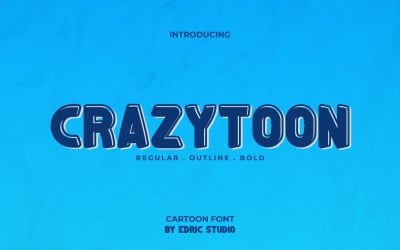 Crazytoon卡通显示字体