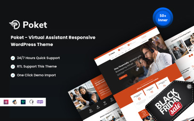 Poket - Tema WordPress responsivo do Assistente Virtual