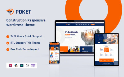Poket – Thème WordPress adaptatif pour la construction