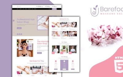 Barefoot Massage Salon Landing Page Template