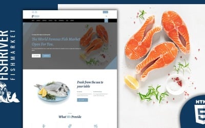 Bestemmingspaginasjabloon voor Fishriver Vis- en zeevruchtenmarkt