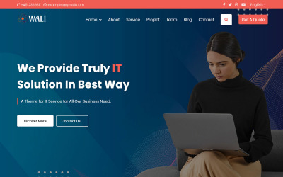 Wali - IT解决方案业务登陆页模板