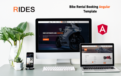 自行车租赁预订网站的Angular模板