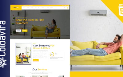 Coldavira  Air Conditioning &amp;amp; Heating Landing Page Template