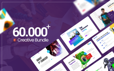 Più di 60.000 modelli PowerPoint di bundle creativi (B)