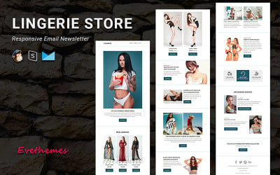Lingerie 商店 - Responsive Email 新闻letter Template