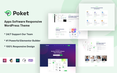 Poket -应用软件响应wordpress主题