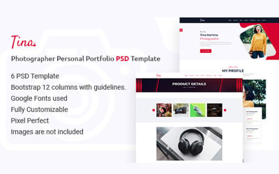 Tina- Photographer Personal PSD Template