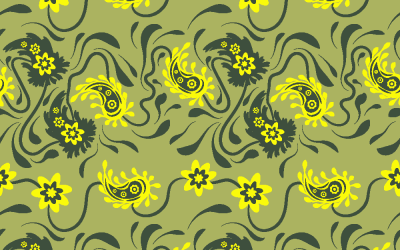Floral Pattern Paisley Style cv