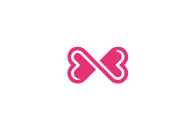 Infinity Hearts Logo Şablonu