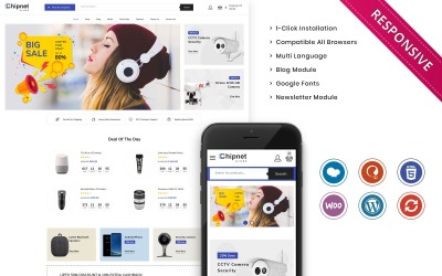 Chipnet — responsywny motyw elektronicznego Woocommerce