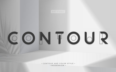 Contour Architectuur Kop en Logo Lettertype