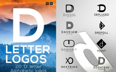 20 &quot;D&quot; Letter Alphabetic Logos