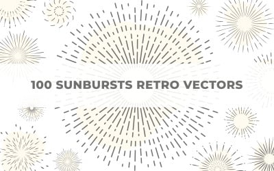100 Free Sunbursts Vectors