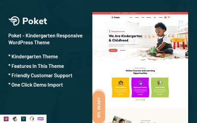 Poket -  Kindergarten Responsive WordPress Theme