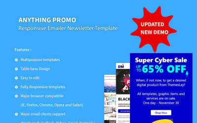 Anything Promo - Responsieve e-mailer nieuwsbriefsjabloon