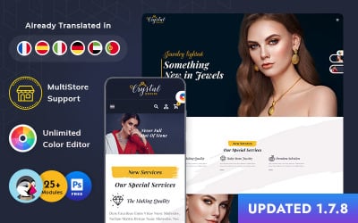 Crystal Jewelry PrestaShop 响应 Theme