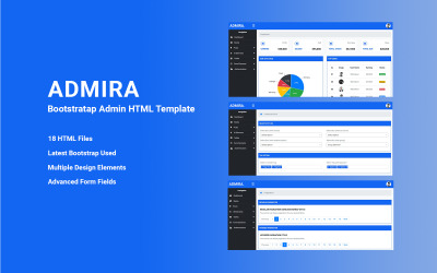 Admira - HTML模板d&# 39;引导行政amp;
