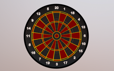 DartBoard Sport Equipment 3D Model