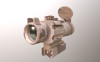 Scope X2 Weapon Equipment 3D Model