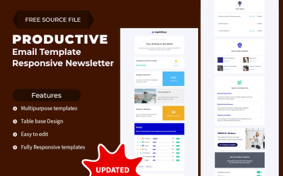 Productif - Modèle d&amp;#39;e-mail Responsive Newsletter